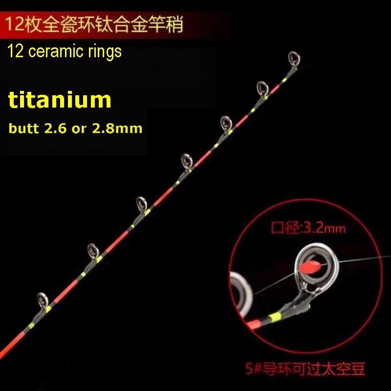 Fishing Rod Tip Replacement - RA006 RA006T ไทเทเนียม 0.6 มม.0.8 มม.1