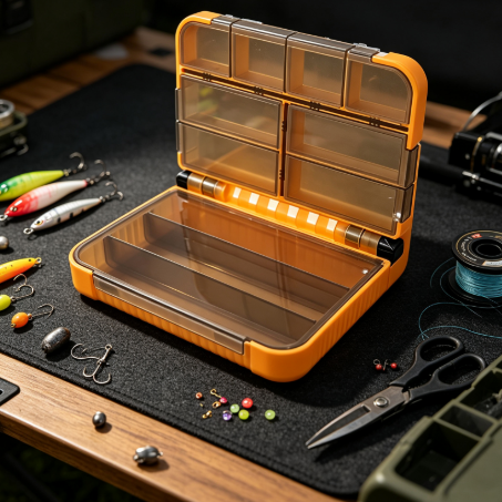 Fishing Rod Case - กล่องเก็บอุปกรณ์ตกปลาขายดี 1 ชิ้น พร้อมช่องแยกอิสระ แผ่นกั้น DIY