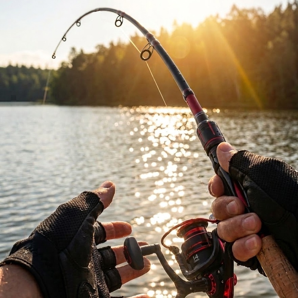Fishing Rod Carbon Fiber - คันเบ็ดคาร์บอนไฟเบอร์น้ำหนักเบาพิเศษ 1.8 ม. พร้อมรอก สำหรับชุดคอมโบ พร้อมกล่องอุปกรณ์ตกปลา