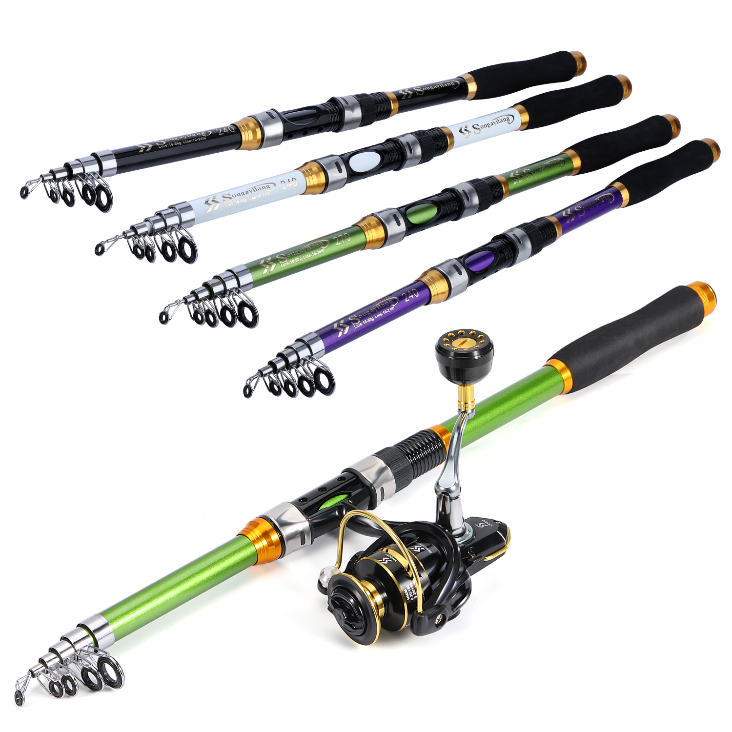 ชุดคันเบ็ดและรอกสำหรับตกปลาแบบ - Fishing Rod Combo บทวิจารณ์และราคา