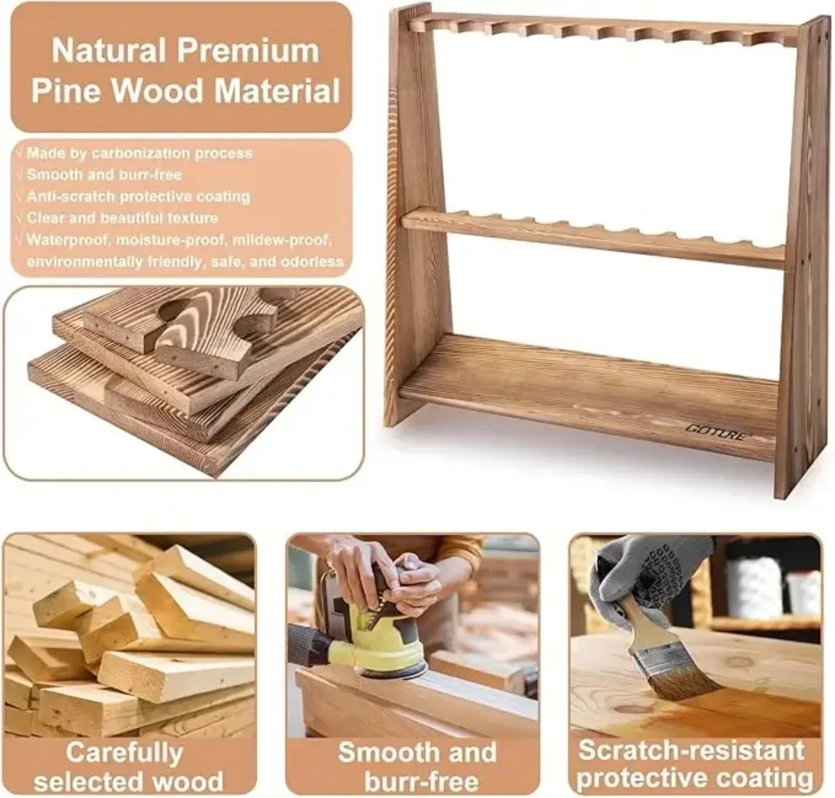 ชั้นวางคันเบ็ดตกปลาแบบตั้งพื้น - Fishing Rod Rack บทวิจารณ์และราคา