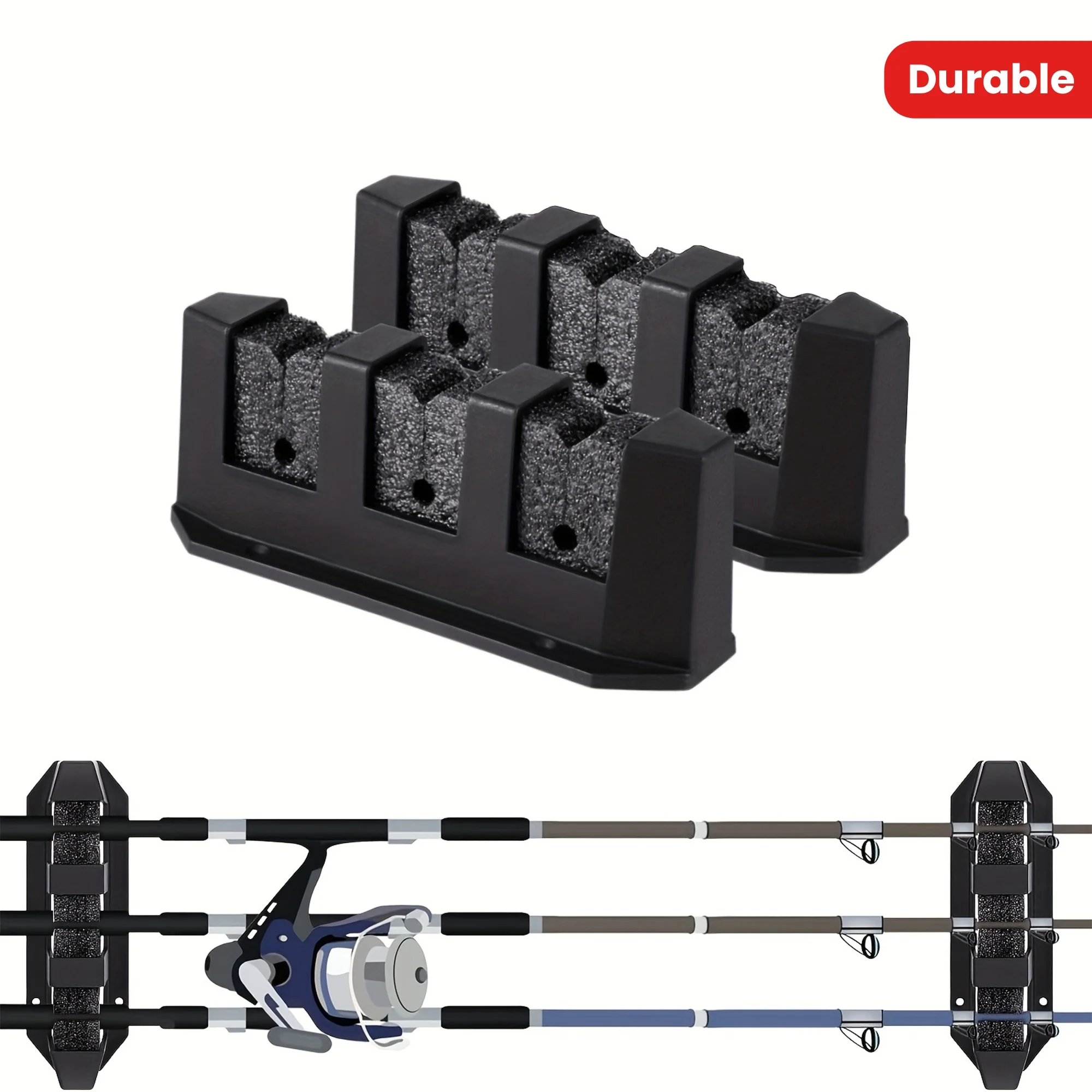 ที่วางคันเบ็ด 2 ชิ้น ชั้นวางคั - Fishing Rod Rack บทวิจารณ์และราคา