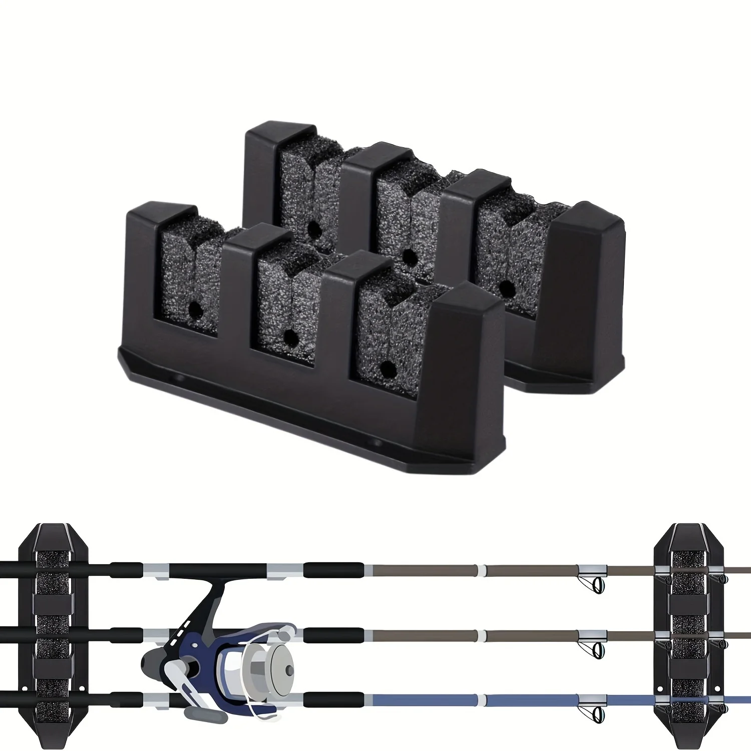 ที่วางคันเบ็ด 2 ชิ้น ชั้นวางคั - Fishing Rod Rack บทวิจารณ์และราคา