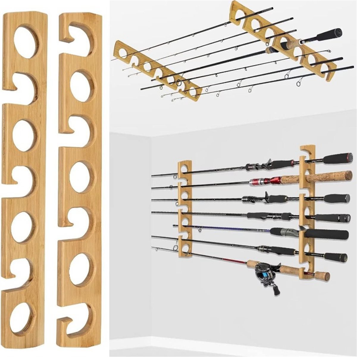 สินค้ามาใหม่ ชั้นวางติดผนังไม้ - Fishing Rod Rack บทวิจารณ์และราคา